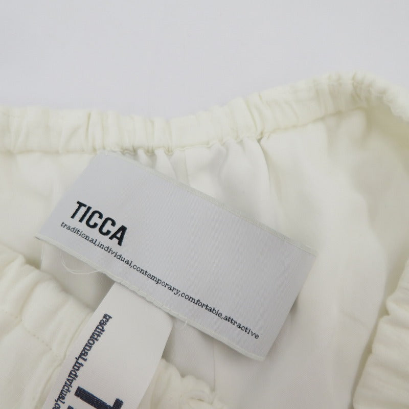 TICCA リネンミリタリーパンツ パンツ TBCS-308 ホワイト サイズ：FreeSize【瀬戸大橋店】