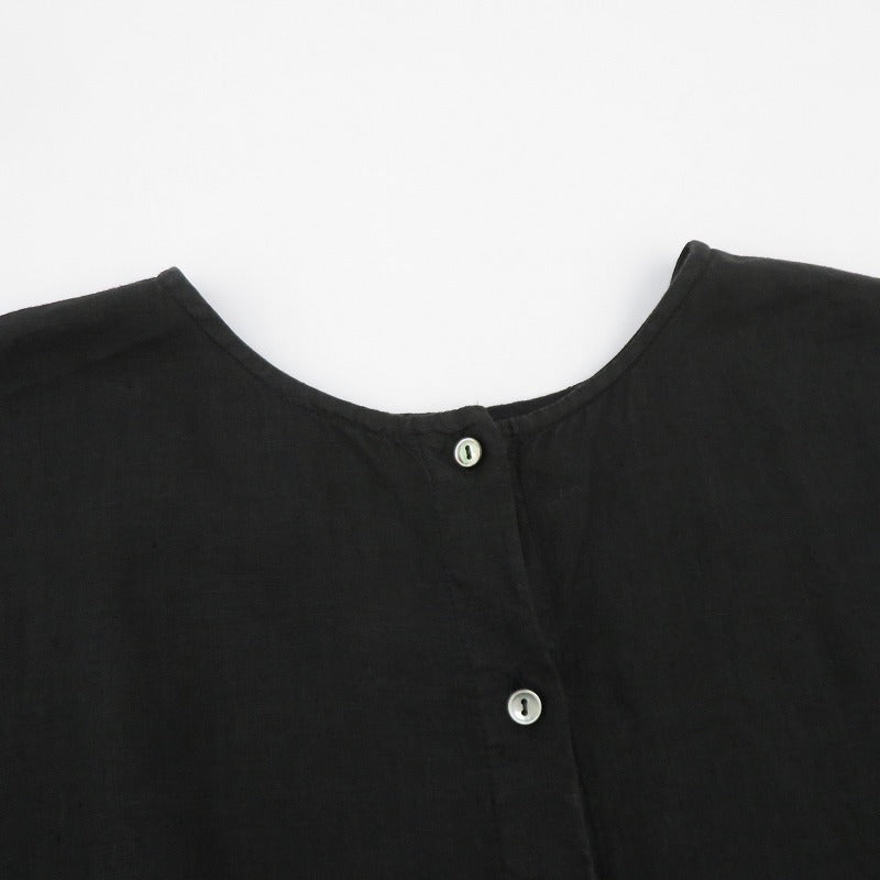 nest Robe | ネストローブ ヘンプバルーンスリーブ ワンピース 01212-1193 ブラック サイズ：FreeSize【瀬戸大橋店】