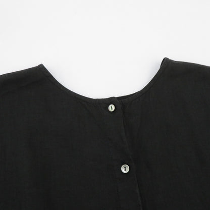 nest Robe | ネストローブ ヘンプバルーンスリーブ ワンピース 01212-1193 ブラック サイズ：FreeSize【瀬戸大橋店】