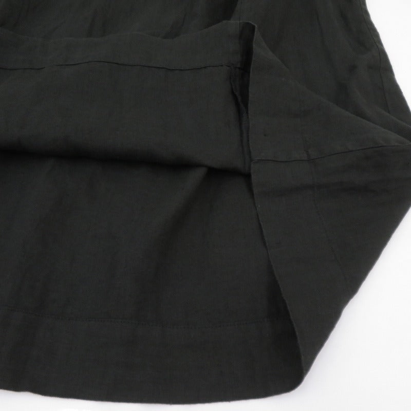 nest Robe | ネストローブ ヘンプバルーンスリーブ ワンピース 01212-1193 ブラック サイズ：FreeSize【瀬戸大橋店】