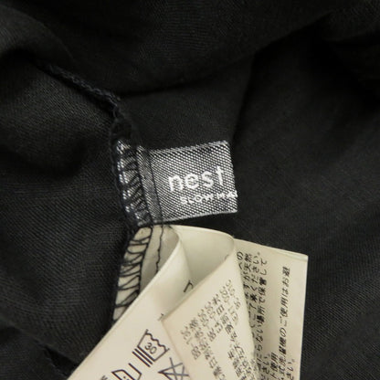 nest Robe | ネストローブ ヘンプバルーンスリーブ ワンピース 01212-1193 ブラック サイズ：FreeSize【瀬戸大橋店】
