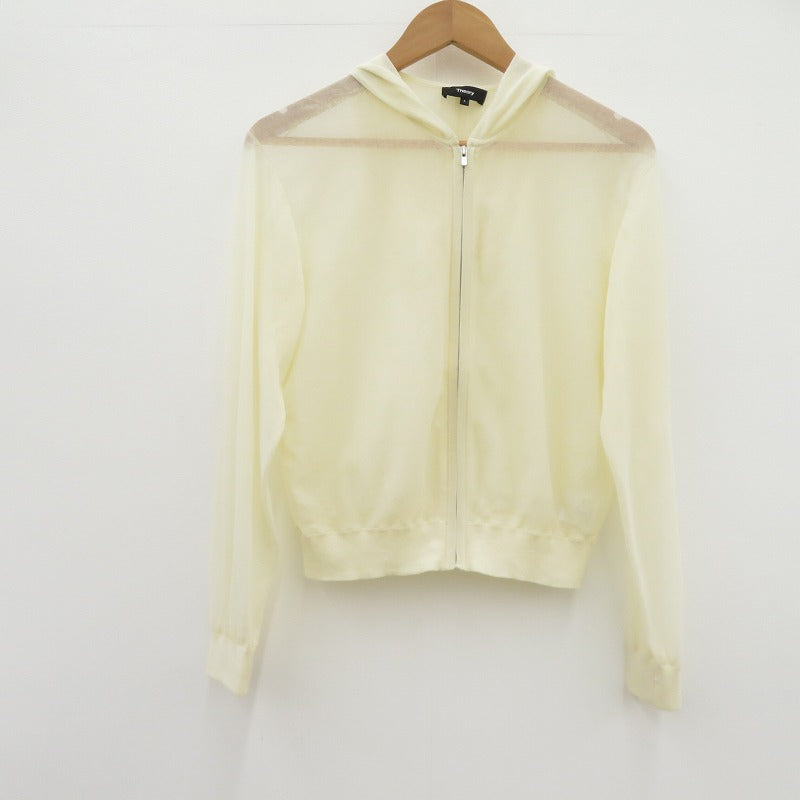 theory | セオリー Sheer Crepe Zip Up Hoodie パーカー アイボリー サイズ：S【瀬戸大橋店】