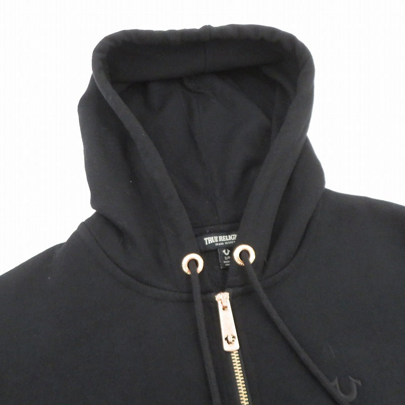 TRUE RELIGION | トゥルーレリジョン RAISED HS ZIP UP HOODIE パーカー ブラック サイズ：L【瀬戸大橋店】