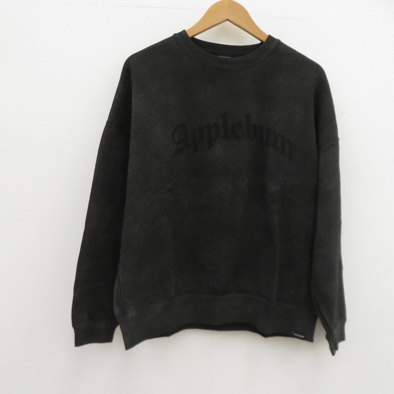 APPLE BUM | アップルバム Airbrush Crew Sweat スウェット ブラック サイズ：S【瀬戸大橋店】