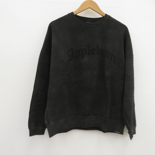 APPLE BUM | アップルバム Airbrush Crew Sweat スウェット ブラック サイズ：S【瀬戸大橋店】