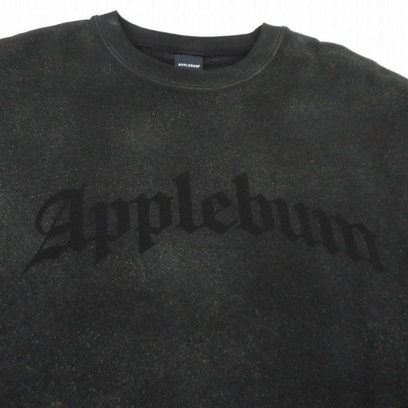 APPLE BUM | アップルバム Airbrush Crew Sweat スウェット ブラック サイズ：S【瀬戸大橋店】