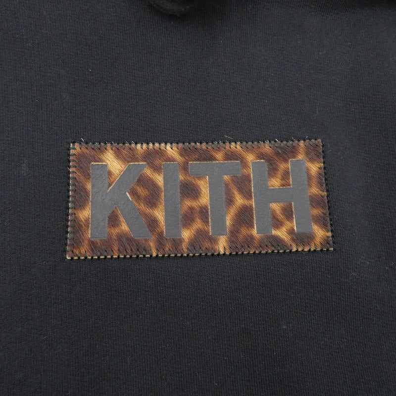 KITH | キース Classic Logo Leopard Applique Nelson パーカー ブラック サイズ：S【瀬戸大橋店】