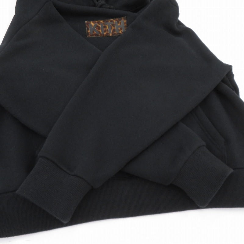 KITH | キース Classic Logo Leopard Applique Nelson パーカー ブラック サイズ：S【瀬戸大橋店】