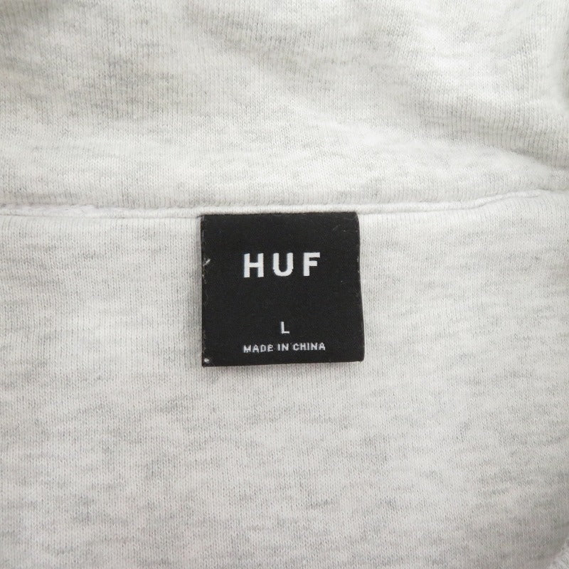 HUF | ハフ ハーフジップ スウェット グレー サイズ：L【瀬戸大橋店】