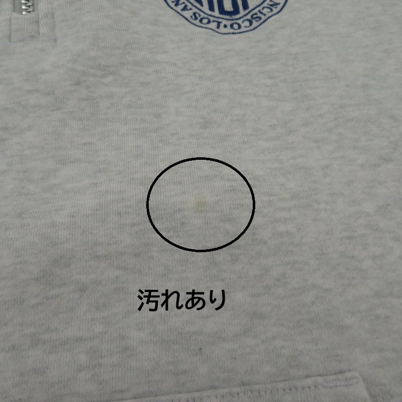 HUF | ハフ ハーフジップ スウェット グレー サイズ：L【瀬戸大橋店】