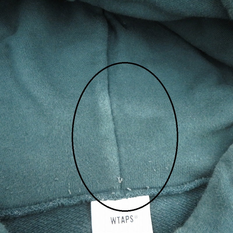 W)TAPS | ダブルタップス DTOM SWEAT PARKA 19AW パーカー グリーン サイズ：4【瀬戸大橋店】