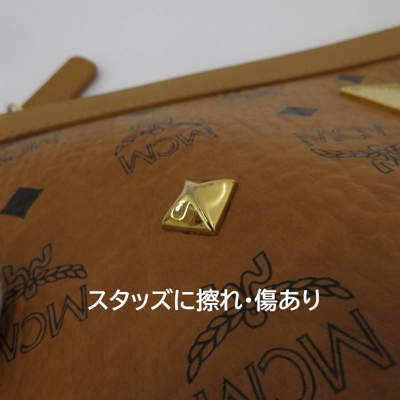MCM | エム・シー・エム ヴィセトス スタッズ クラッチバッグ MXZ4AVE82CO001 ブラウン【瀬戸大橋店】