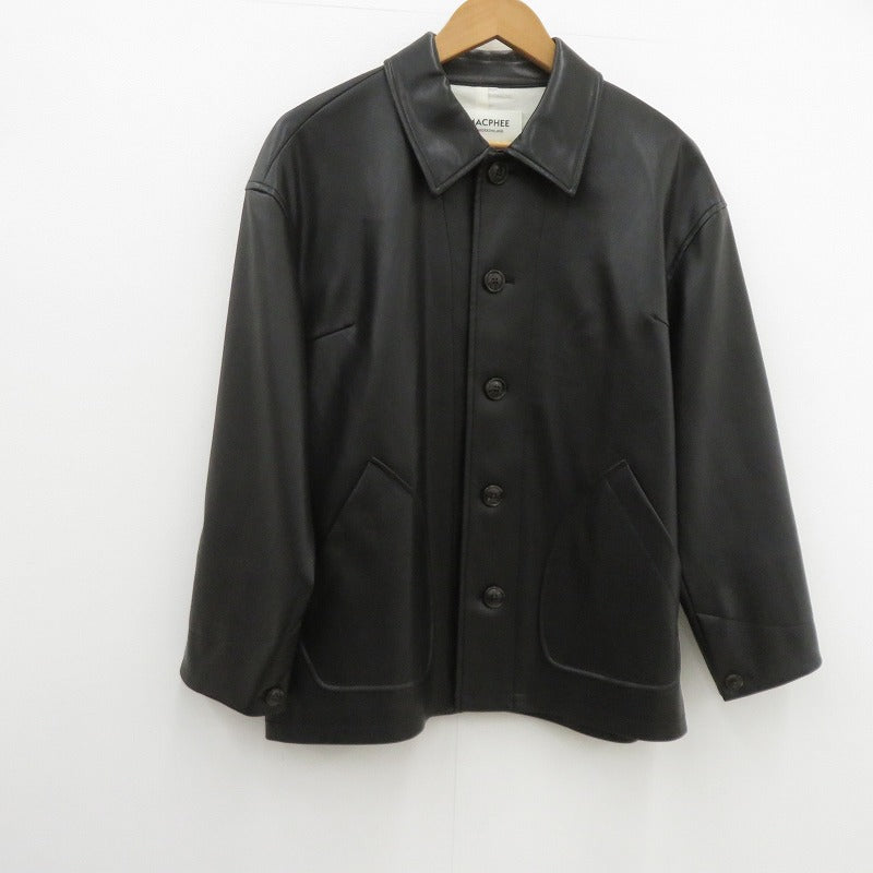 MACPHEE | マカフィー レザーライク カバーオール ジャケット その他アウター 12-07-51-07001 ブラック サイズ：36【瀬戸大橋店】
