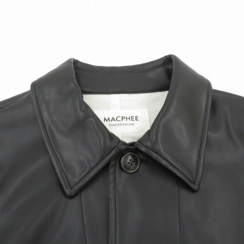 MACPHEE | マカフィー レザーライク カバーオール ジャケット その他アウター 12-07-51-07001 ブラック サイズ：36【瀬戸大橋店】