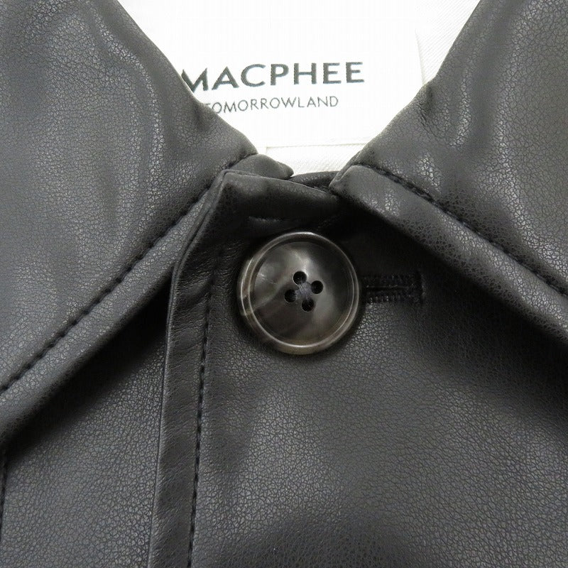 MACPHEE | マカフィー レザーライク カバーオール ジャケット その他アウター 12-07-51-07001 ブラック サイズ：36【瀬戸大橋店】