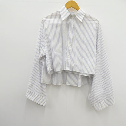 MM6(Maison Margiela) | エムエムシックスメゾンマルジェラ レイヤードストライプシャツ 20SS 長袖シャツ S53088 ホワイト サイズ：38【瀬戸大橋店】