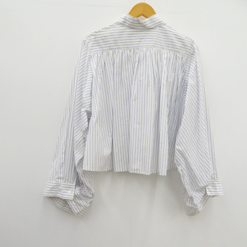 MM6(Maison Margiela) | エムエムシックスメゾンマルジェラ レイヤードストライプシャツ 20SS 長袖シャツ S53088 ホワイト サイズ：38【瀬戸大橋店】