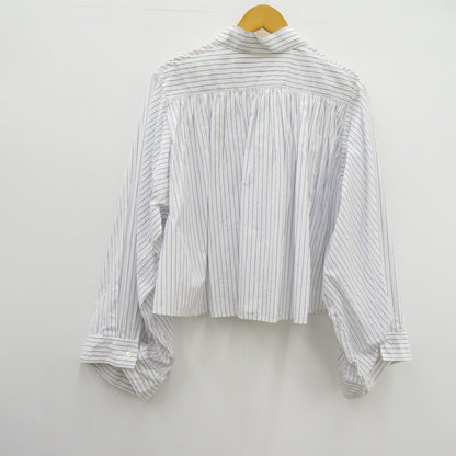 MM6(Maison Margiela) | エムエムシックスメゾンマルジェラ レイヤードストライプシャツ 20SS 長袖シャツ S53088 ホワイト サイズ：38【瀬戸大橋店】