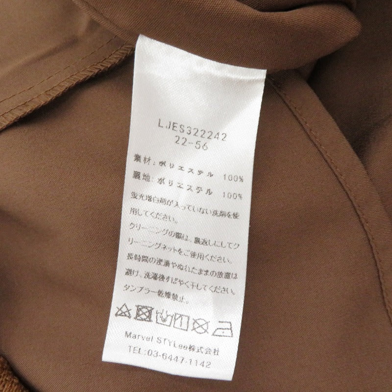 LEJA 2WAYオフショルダーパフスリーブマーメイドワンピース ワンピース LJES322242 ブラウン サイズ：L【瀬戸大橋店】
