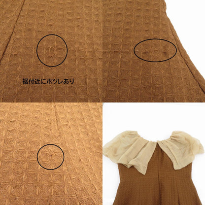 LEJA 2WAYオフショルダーパフスリーブマーメイドワンピース ワンピース LJES322242 ブラウン サイズ：L【瀬戸大橋店】