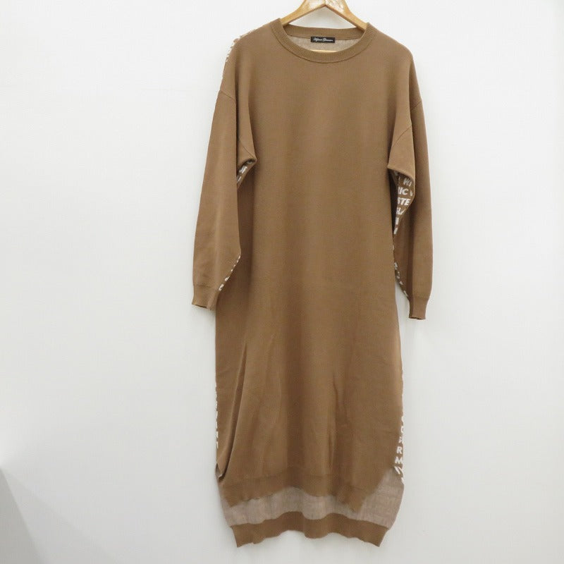 HYSTERIC GLAMOUR | ヒステリックグラマー HYS LOGO柄 ジャガードワンピース ワンピース 01211NO01 ブラウン サイズ：FreeSize【瀬戸大橋店】