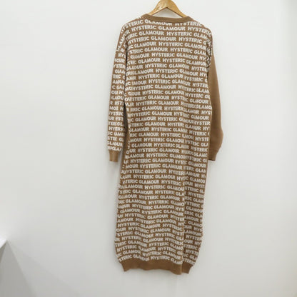 HYSTERIC GLAMOUR | ヒステリックグラマー HYS LOGO柄 ジャガードワンピース ワンピース 01211NO01 ブラウン サイズ：FreeSize【瀬戸大橋店】