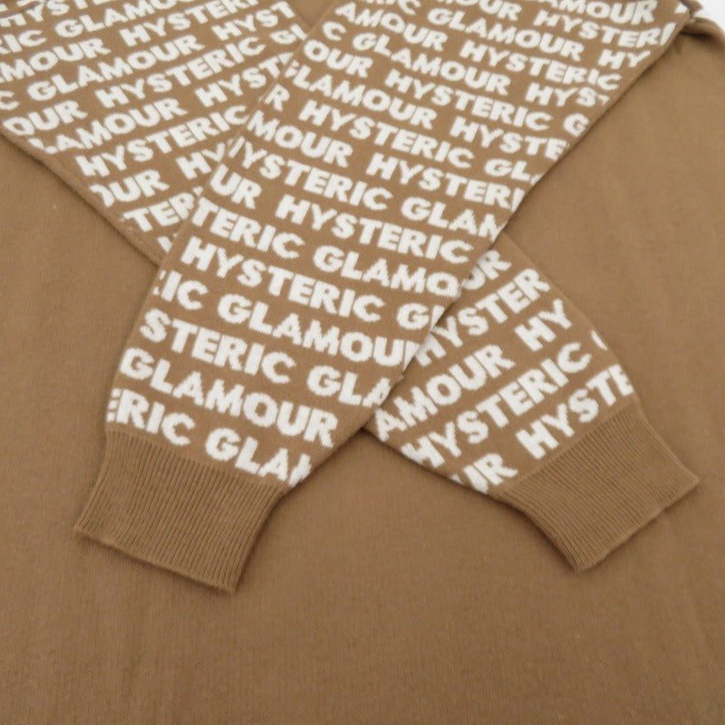 HYSTERIC GLAMOUR | ヒステリックグラマー HYS LOGO柄 ジャガードワンピース ワンピース 01211NO01 ブラウン サイズ：FreeSize【瀬戸大橋店】