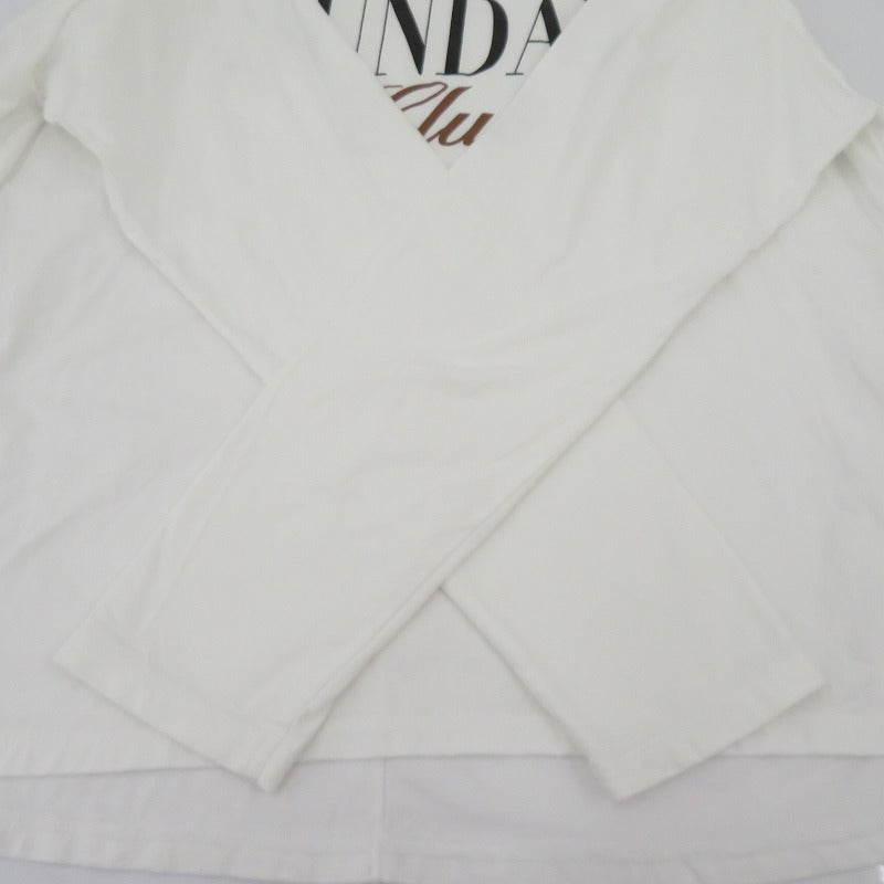 MICA&DEAL | マイカアンドディール ロゴ カットソー 長袖Ｔシャツ 012619022 ホワイト サイズ：FreeSize【瀬戸大橋店】