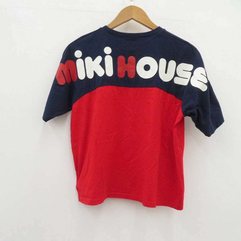MIKI HOUSE バックロゴ 半袖Ｔシャツ 10-5279-497-31 ネイビー サイズ：S【瀬戸大橋店】
