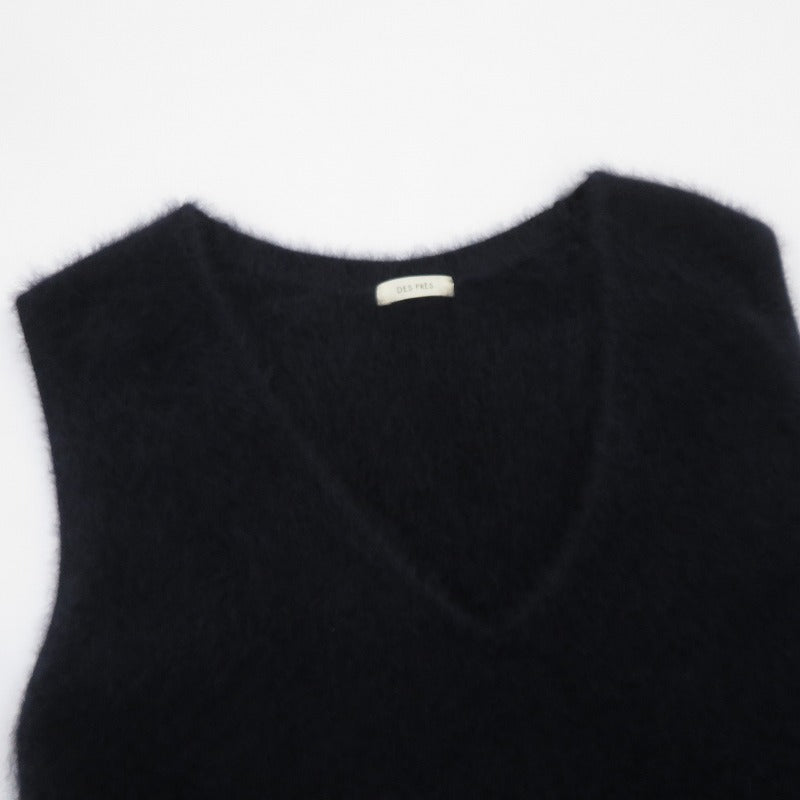 DES PRES | デプレ フォックスカシミヤ Vネック ベスト ネイビー サイズ：FreeSize【瀬戸大橋店】