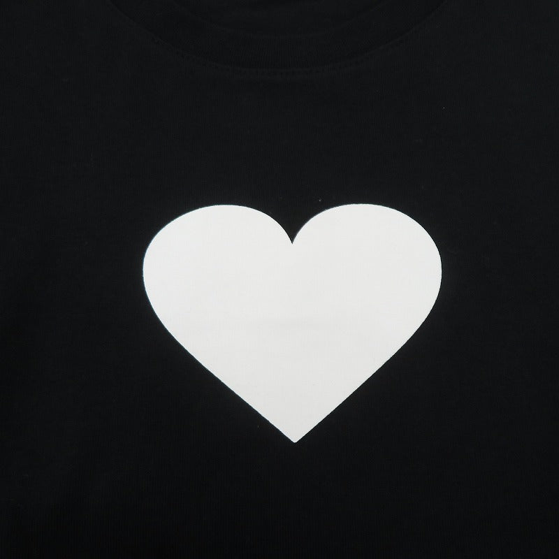 COUDRE ハートプリント 長袖Ｔシャツ CD-128 ブラック サイズ：不明【瀬戸大橋店】