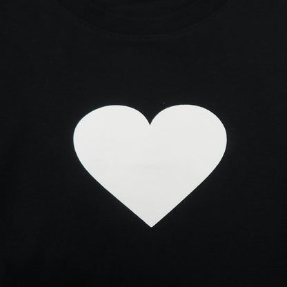COUDRE ハートプリント 長袖Ｔシャツ CD-128 ブラック サイズ：不明【瀬戸大橋店】