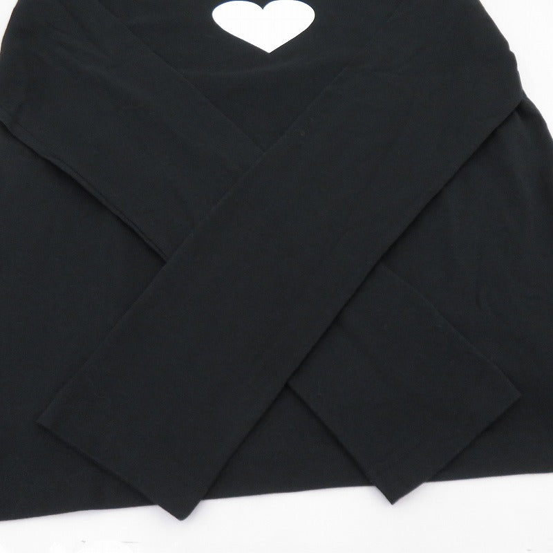 COUDRE ハートプリント 長袖Ｔシャツ CD-128 ブラック サイズ：不明【瀬戸大橋店】