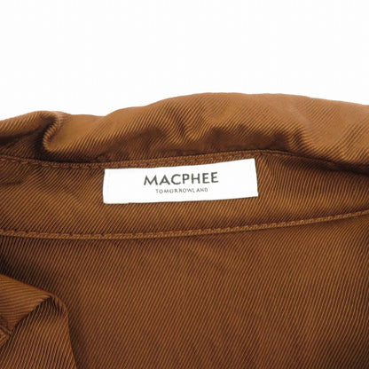 MACPHEE | マカフィー レーヨンナイロンカルゼ スキッパーシャツ 長袖シャツ 12-01-54-01331 ブラウン サイズ：36【瀬戸大橋店】