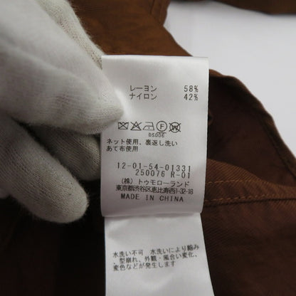 MACPHEE | マカフィー レーヨンナイロンカルゼ スキッパーシャツ 長袖シャツ 12-01-54-01331 ブラウン サイズ：36【瀬戸大橋店】