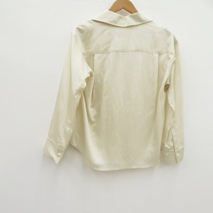 MACPHEE | マカフィー レーヨンナイロンカルゼ スキッパーシャツ 長袖シャツ 12-01-54-01331 ベージュ サイズ：36【瀬戸大橋店】