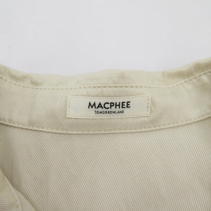MACPHEE | マカフィー レーヨンナイロンカルゼ スキッパーシャツ 長袖シャツ 12-01-54-01331 ベージュ サイズ：36【瀬戸大橋店】