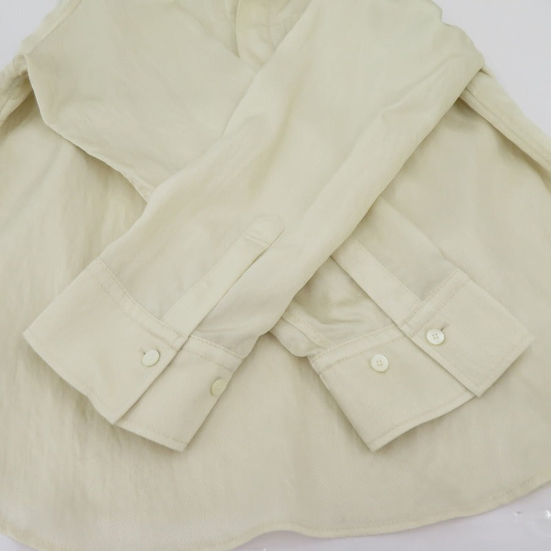 MACPHEE | マカフィー レーヨンナイロンカルゼ スキッパーシャツ 長袖シャツ 12-01-54-01331 ベージュ サイズ：36【瀬戸大橋店】