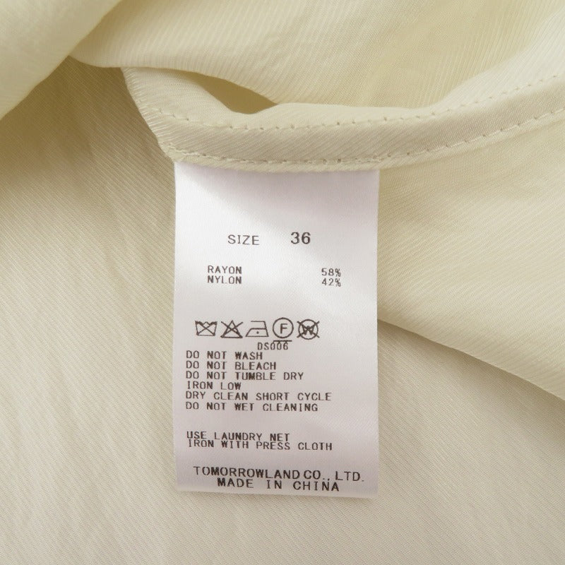 MACPHEE | マカフィー レーヨンナイロンカルゼ スキッパーシャツ 長袖シャツ 12-01-54-01331 ベージュ サイズ：36【瀬戸大橋店】