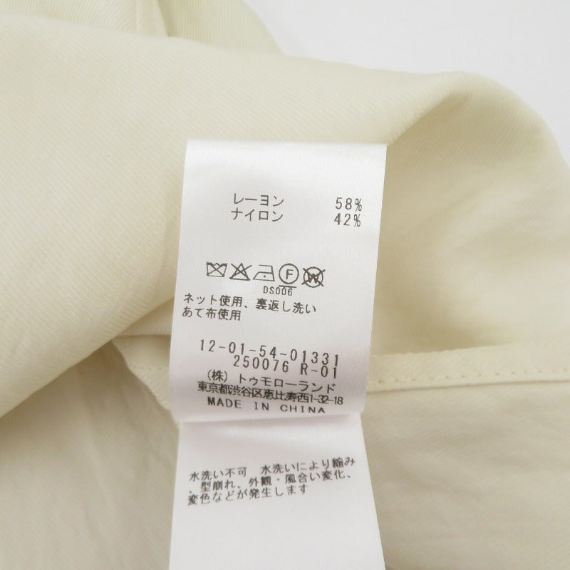 MACPHEE | マカフィー レーヨンナイロンカルゼ スキッパーシャツ 長袖シャツ 12-01-54-01331 ベージュ サイズ：36【瀬戸大橋店】