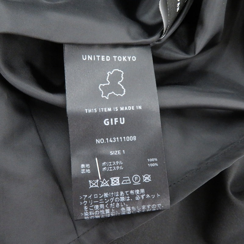 UNITED TOKYO | ユナイテッドトウキョウ ペクリアーシャツワンピース ワンピース 143111008 ブラック サイズ：1【瀬戸大橋店】