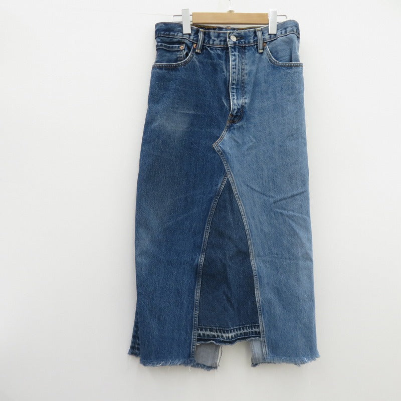 Re Fiina ×Levi's リメイクデニムスカート スカート ブルー サイズ：38【瀬戸大橋店】