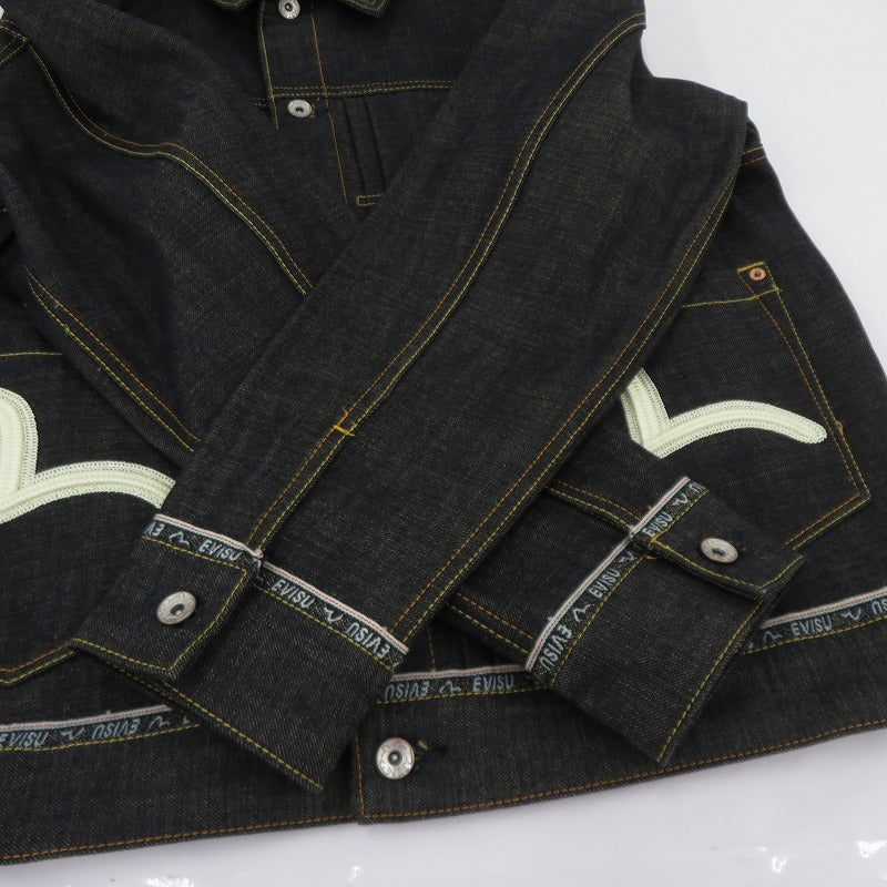 EVISU | エヴィス ロゴ/カモメ刺繍 ジャケット デニム 2ESHTM6DJ1001 ブルー サイズ：XL【瀬戸大橋店】