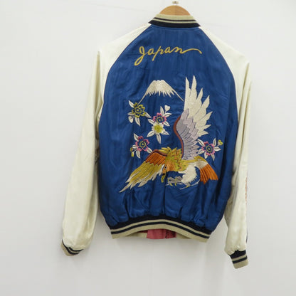 TAILOR TOYO(東洋エンタープライズ) | テイラートウヨウテイラートーヨー EAGLE×JAPAN MAP リバーシブル スーベニアジャケット TT14571 ブルー サイズ：M【瀬戸大橋店】