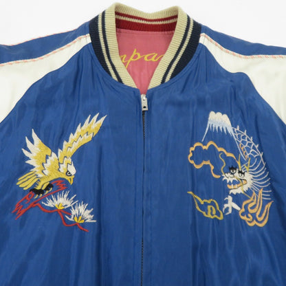 TAILOR TOYO(東洋エンタープライズ) | テイラートウヨウテイラートーヨー EAGLE×JAPAN MAP リバーシブル スーベニアジャケット TT14571 ブルー サイズ：M【瀬戸大橋店】