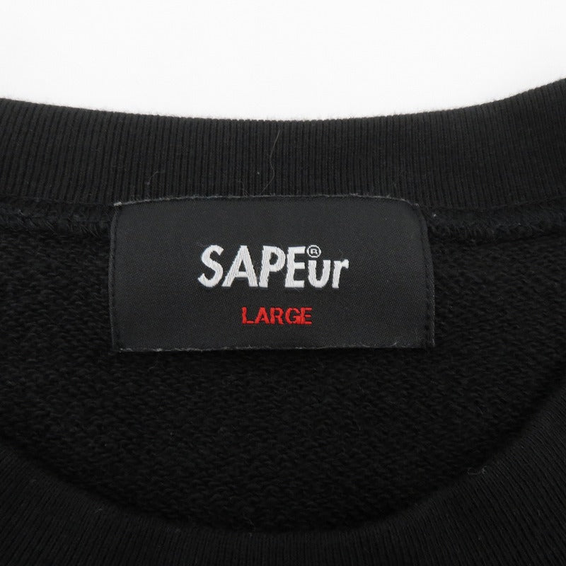 SAPEur | サプール スウェット ブラック サイズ：L【瀬戸大橋店】