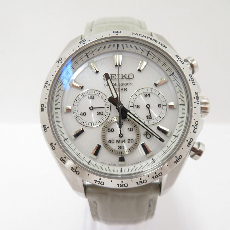 SEIKO | セイコー アナログソーラー 腕時計 SBPY179 ホワイ × ライトグレー【瀬戸大橋店】