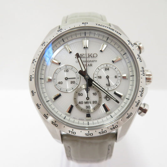 SEIKO | セイコー アナログソーラー 腕時計 SBPY179 ホワイ × ライトグレー【瀬戸大橋店】