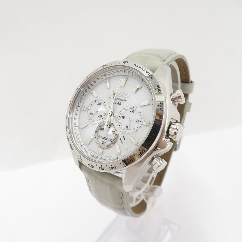 SEIKO | セイコー アナログソーラー 腕時計 SBPY179 ホワイ × ライトグレー【瀬戸大橋店】