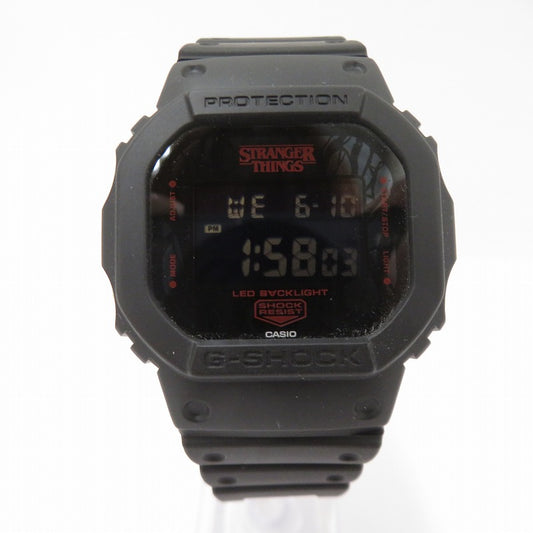 G-SHOCK | ジーショック ストレンジャーシングス 腕時計 DW-5600STT-1JR デジタルクォーツ ブラック【瀬戸大橋店】